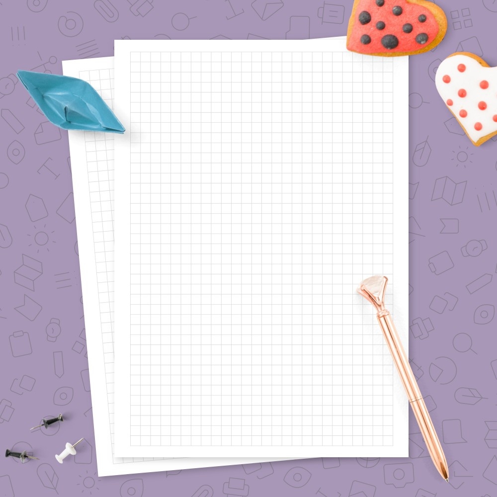 5 Squares Per Inch Graph Paper Template Printable PDF