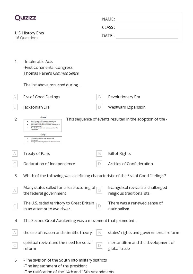 Free Printable Pa. History Worksheets For 9Th Grade