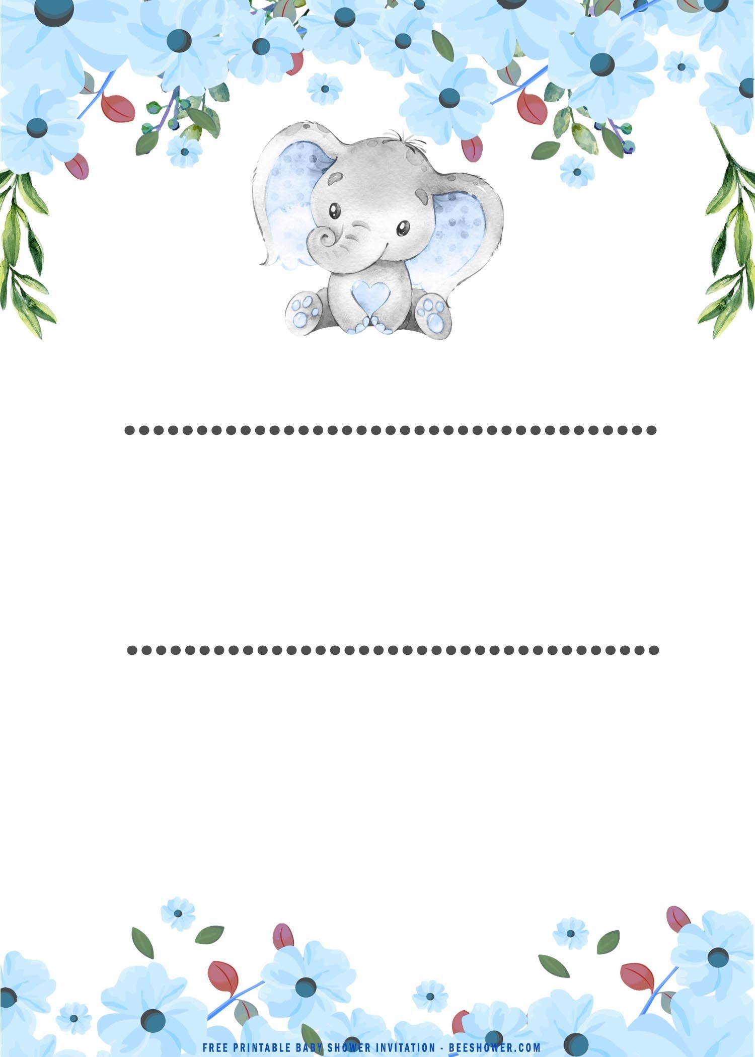 Free Elephant Baby Shower Printables