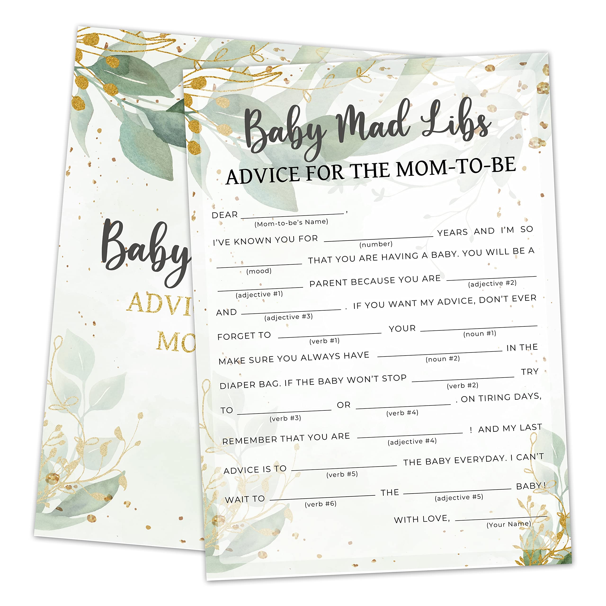 Baby Shower Mad Libs Free Printable