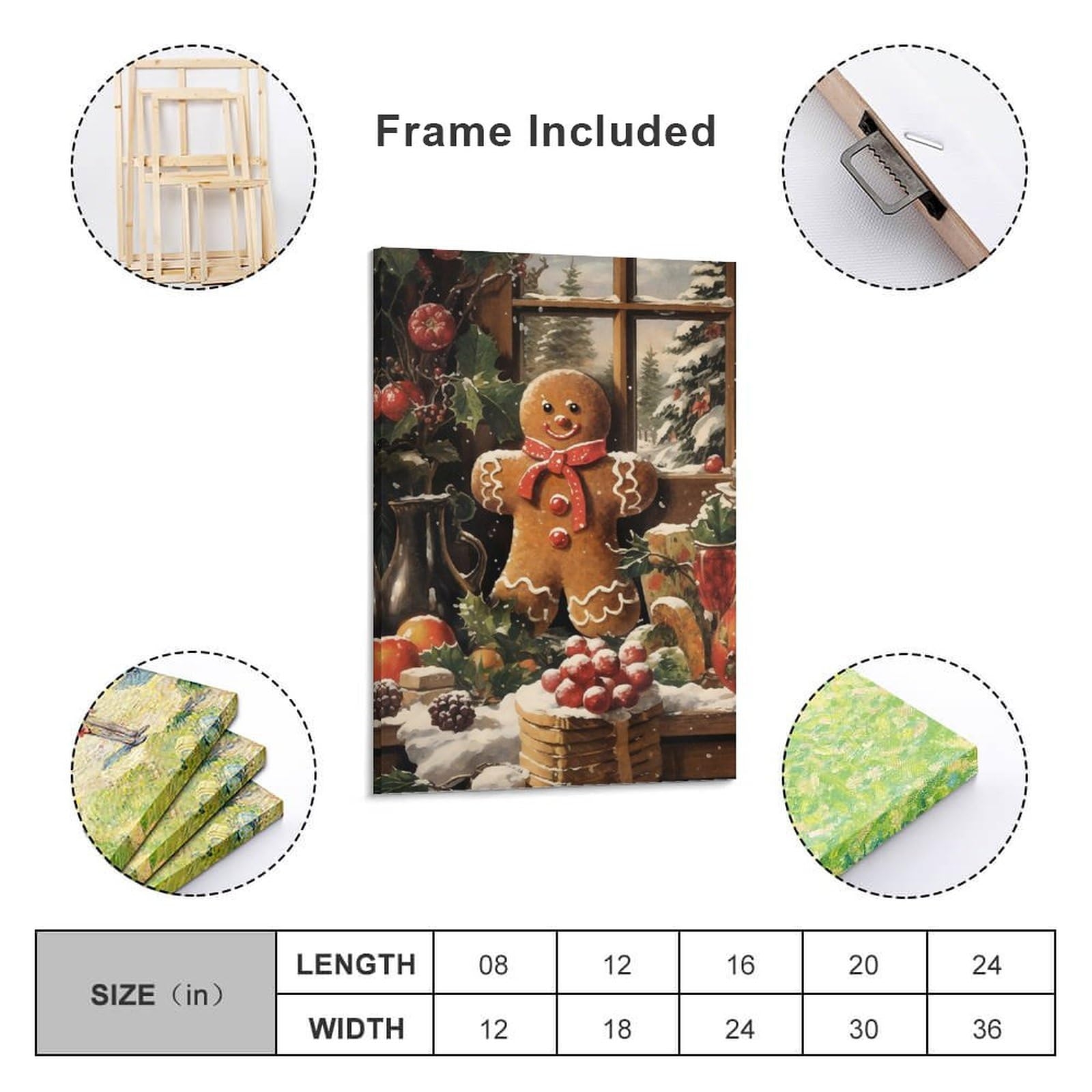 Printable Gingerbread Man Picture Frame