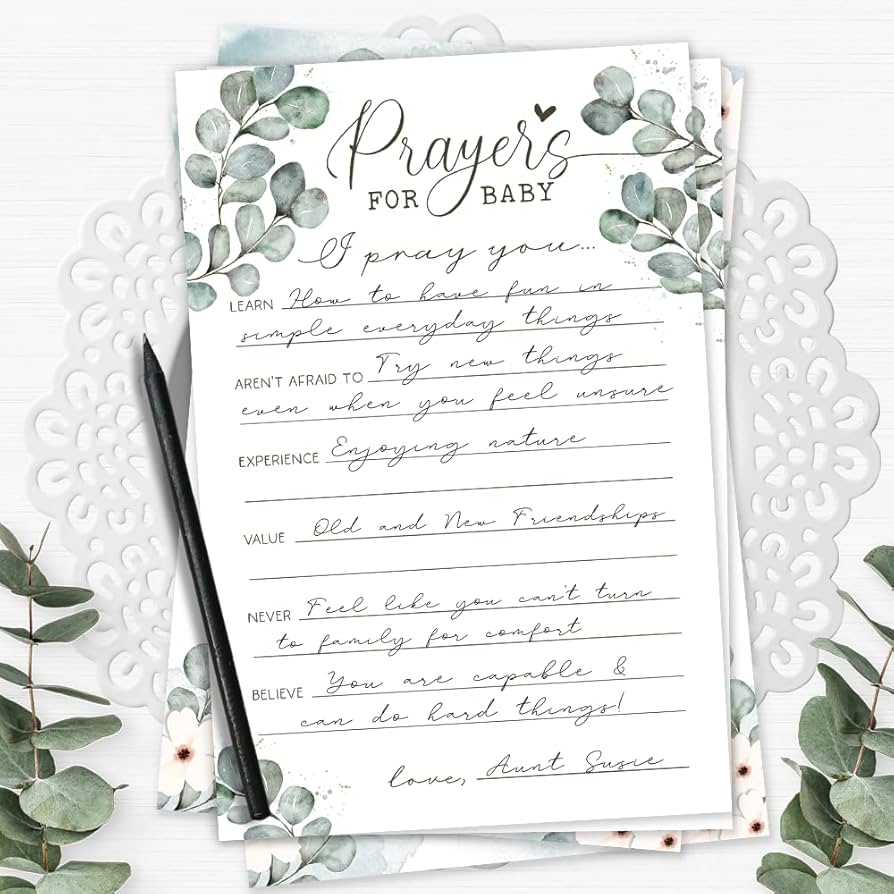 Wishes Prayers For Baby Printable