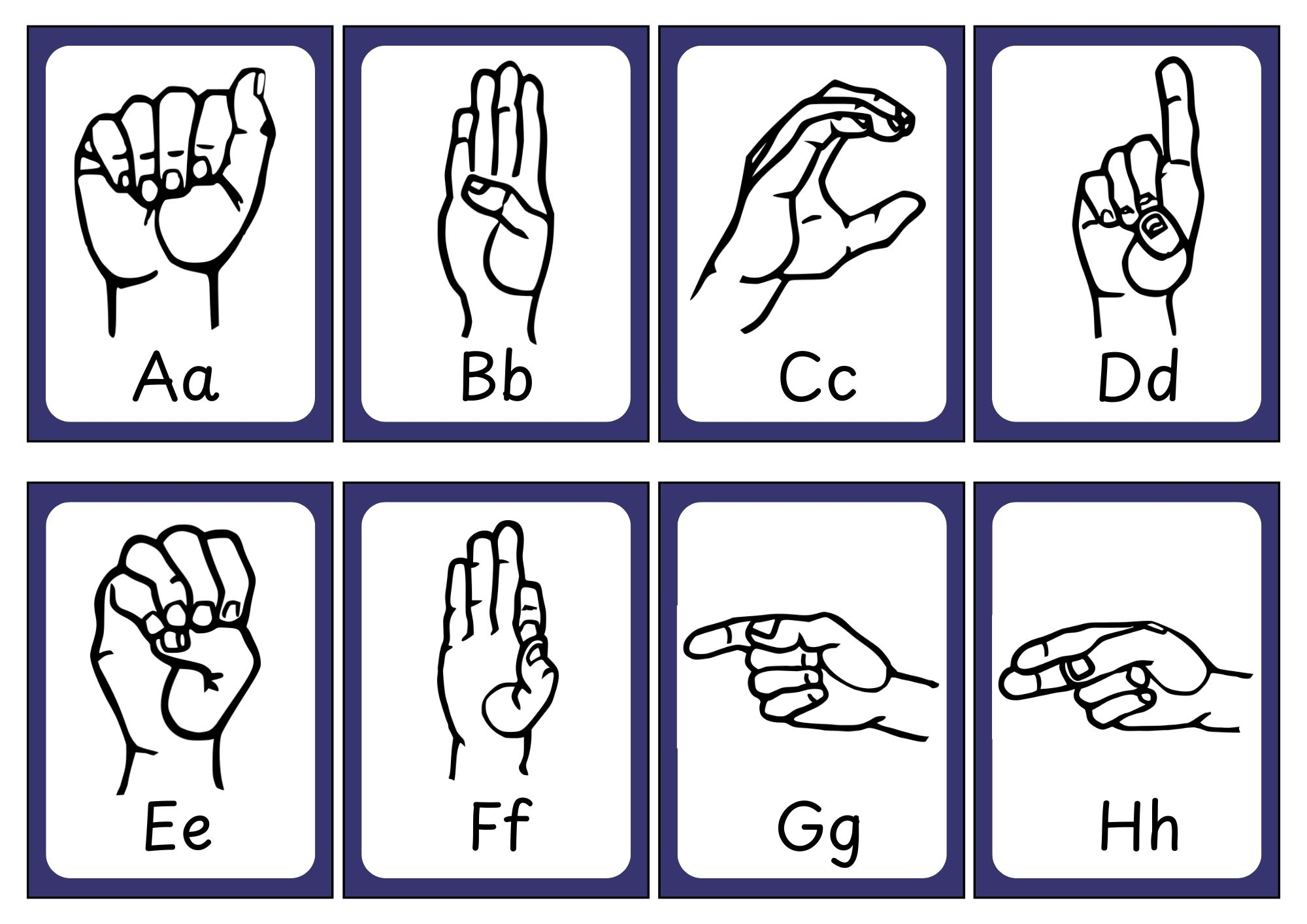 ASL Sign Language Flashcards Free Printables Teach Prints