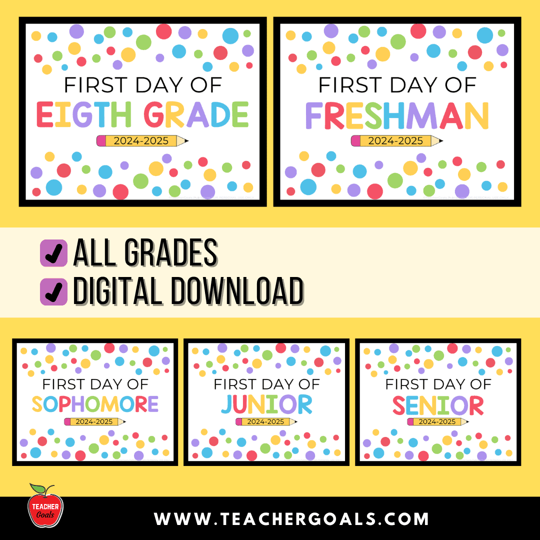 Back To School 2024 2025 Printable First Day Of School Signs