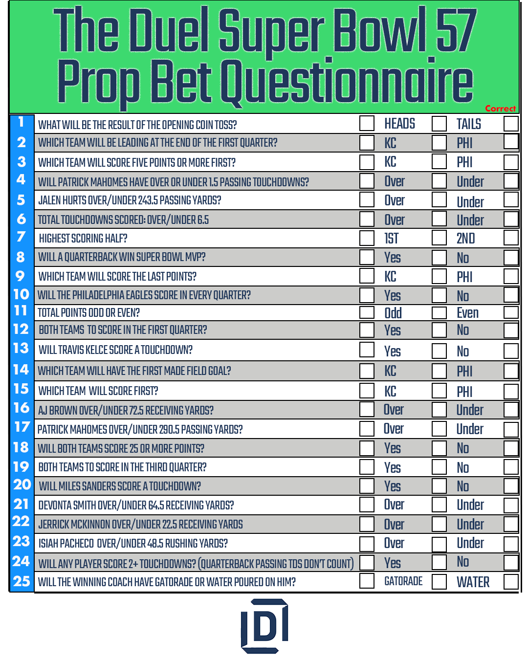 Printable Prop Bets Super Bowl