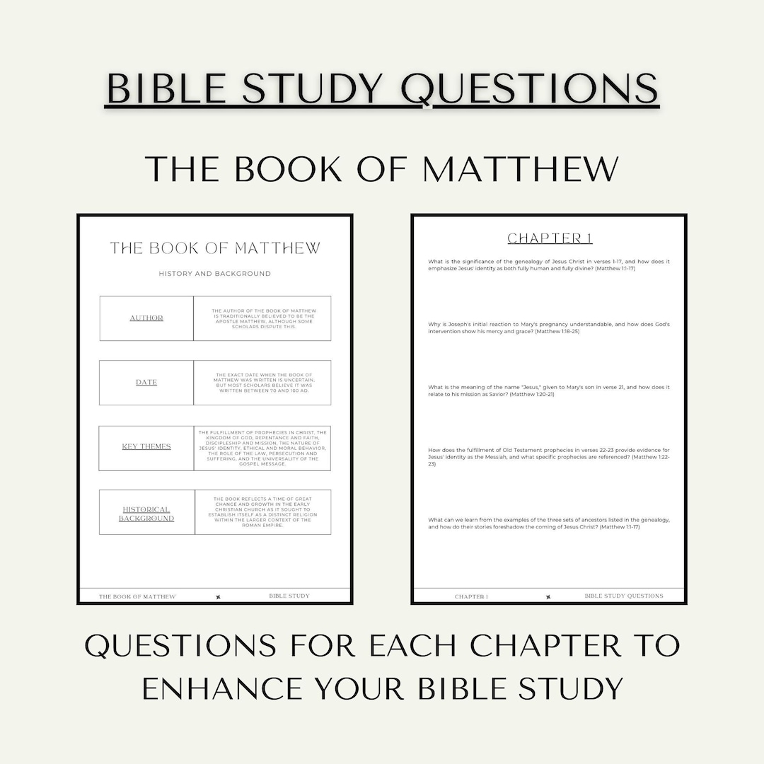 Printable Bible Study Qustions And Answers