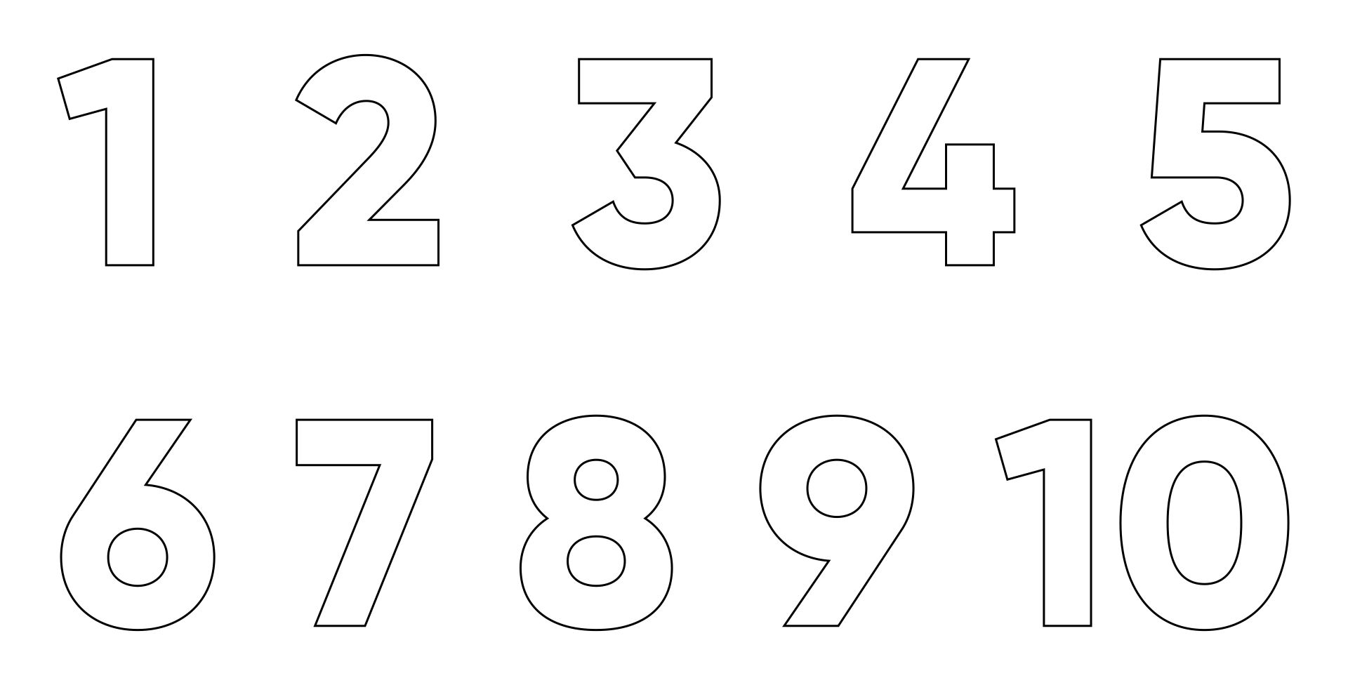 Block Numbers 1 10 10 Free PDF Printables Printablee