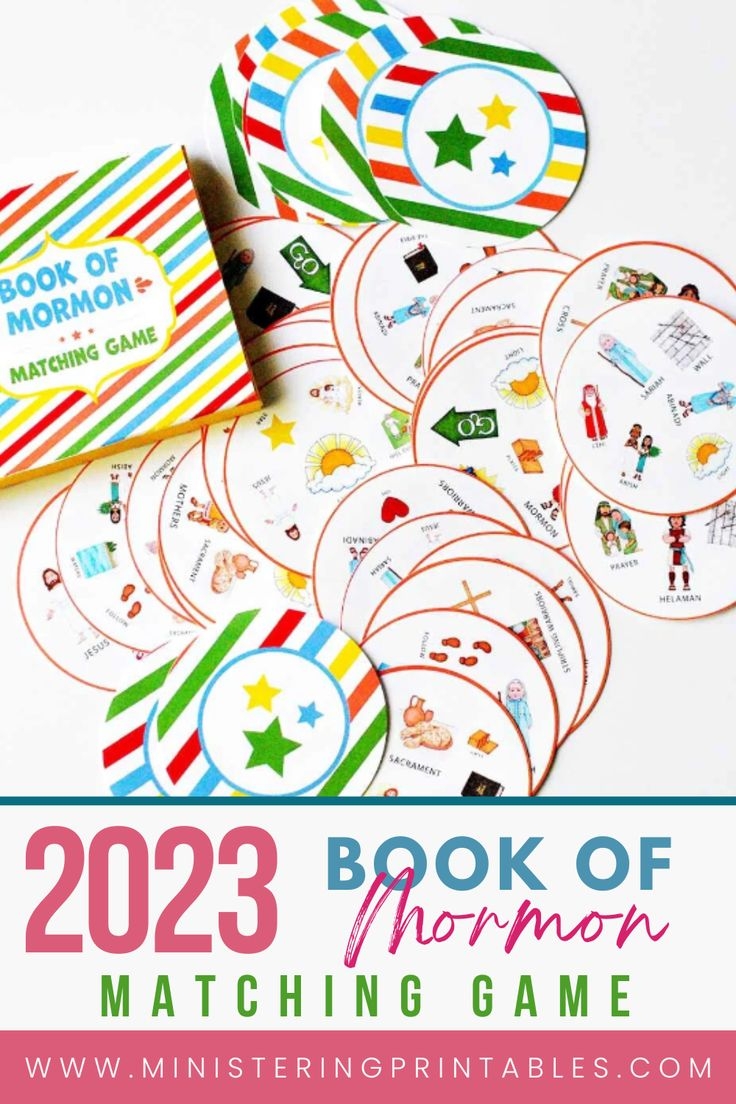 Book Of Mormon Matching Game Spot It Style 