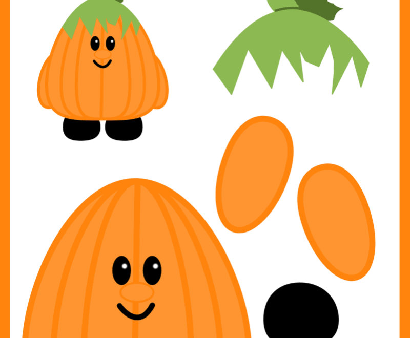 Build a Pumpkin Free Printable Halloween Paper Craft For Kids