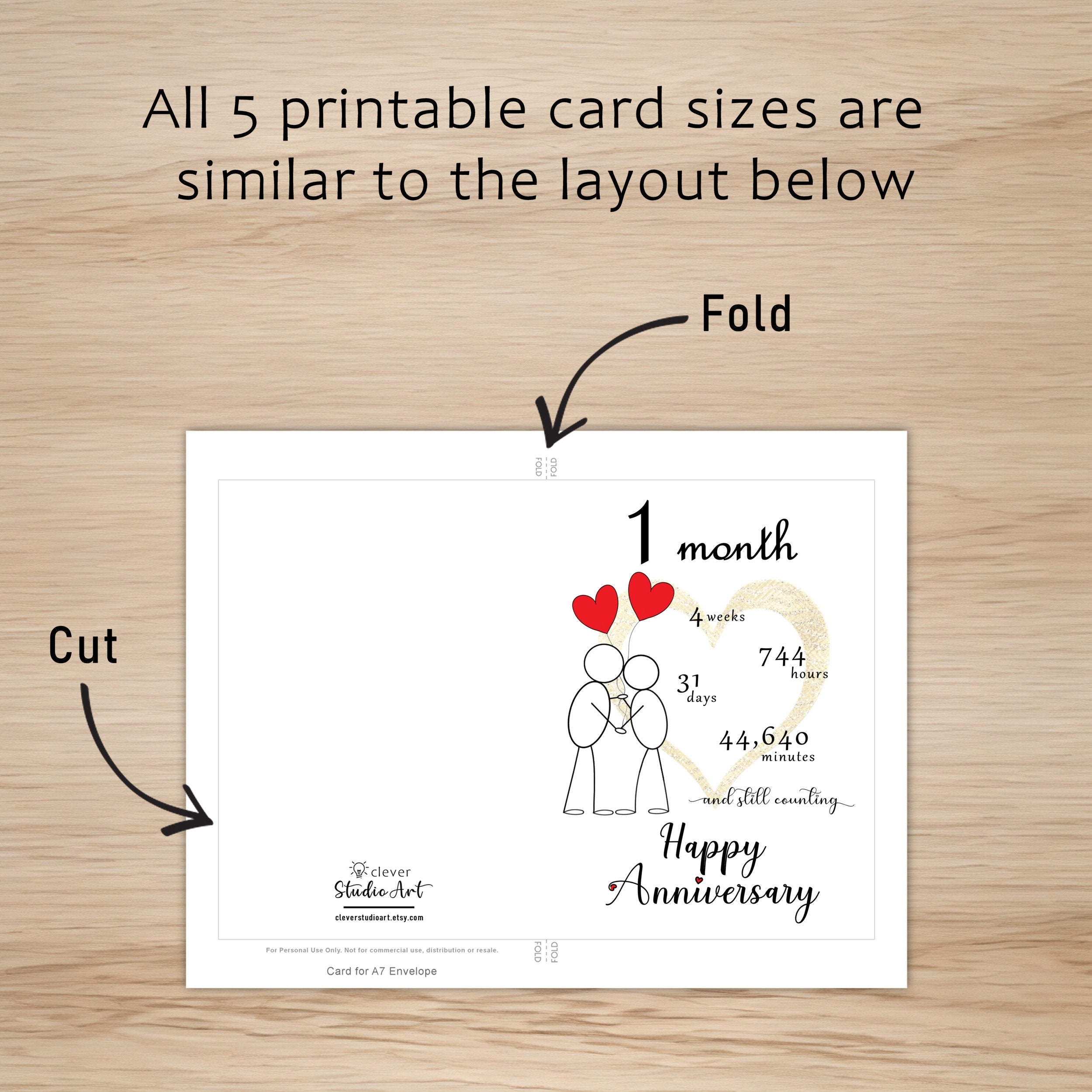 Buy 1 Month Anniversary Card Printable Printable Anniversary Card One Month Anniversary Card Online In India Etsy