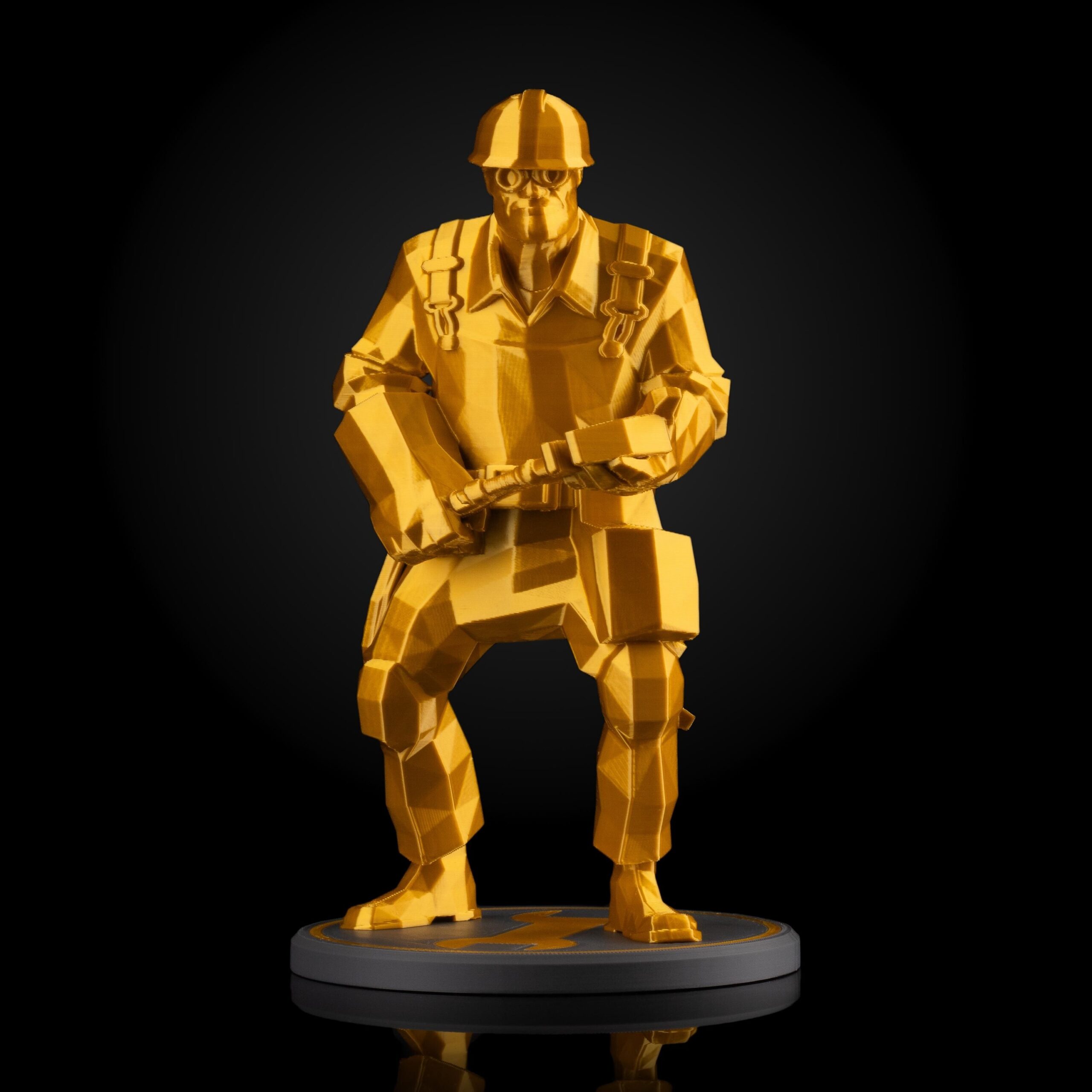 Buy Team Fortress 2 Engineer Figurine 3D Printed Low Poly TF2 Engineer Desktop Model Choose Any Color Online In India Etsy
