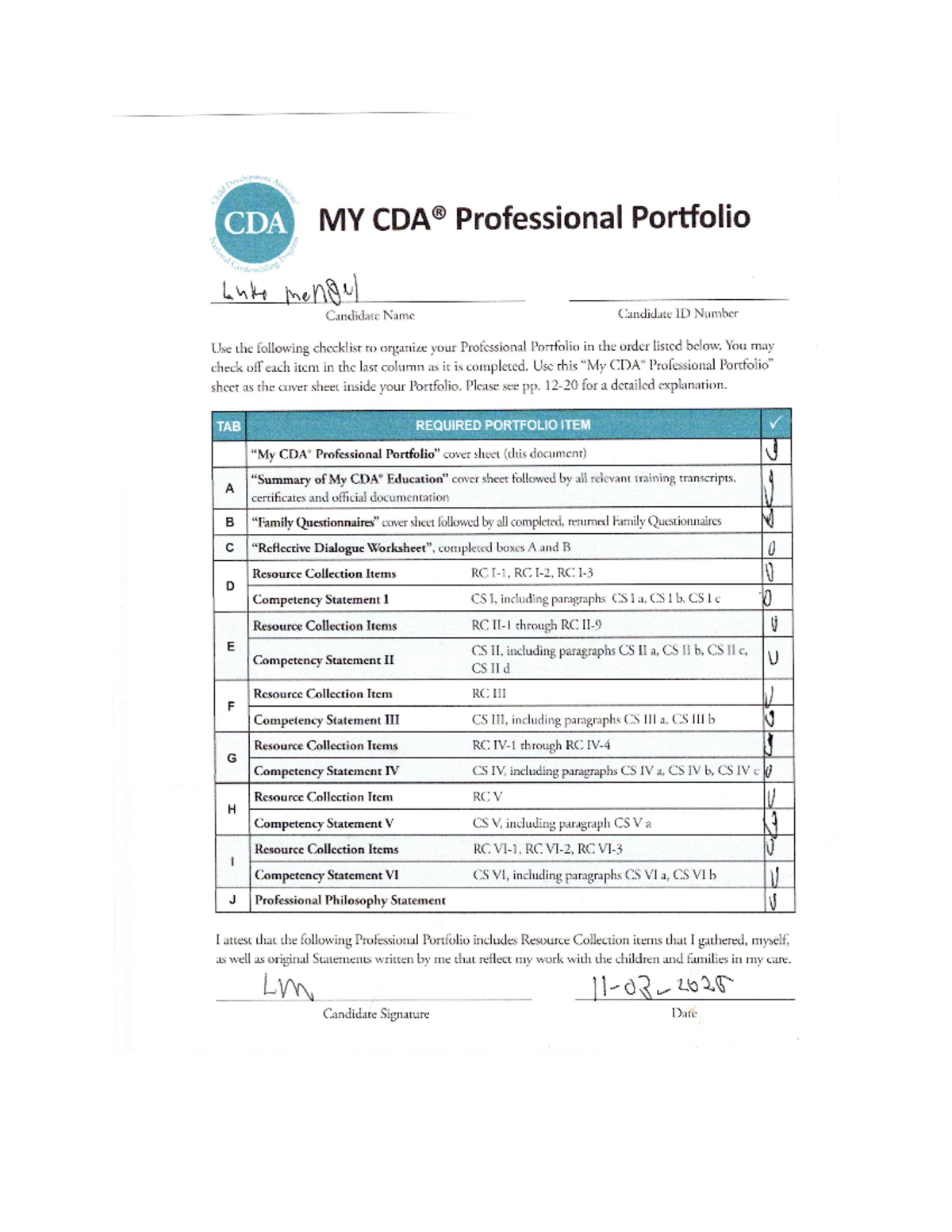Cda Portfolio Early Childhood Education 1 CDA VIRTUAL CLASSROOM CDA Professional Portfolio Studocu