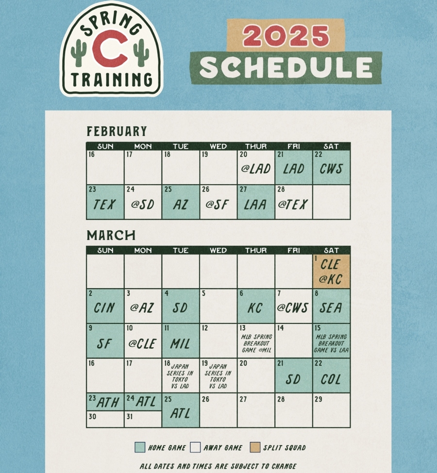 Chicago Cubs Announce 2025 Spring Training Schedule Including Tokyo Series Carveout Bleacher Nation