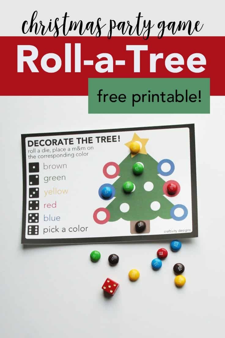 Christmas Dice Game Free Printable Kids Activity