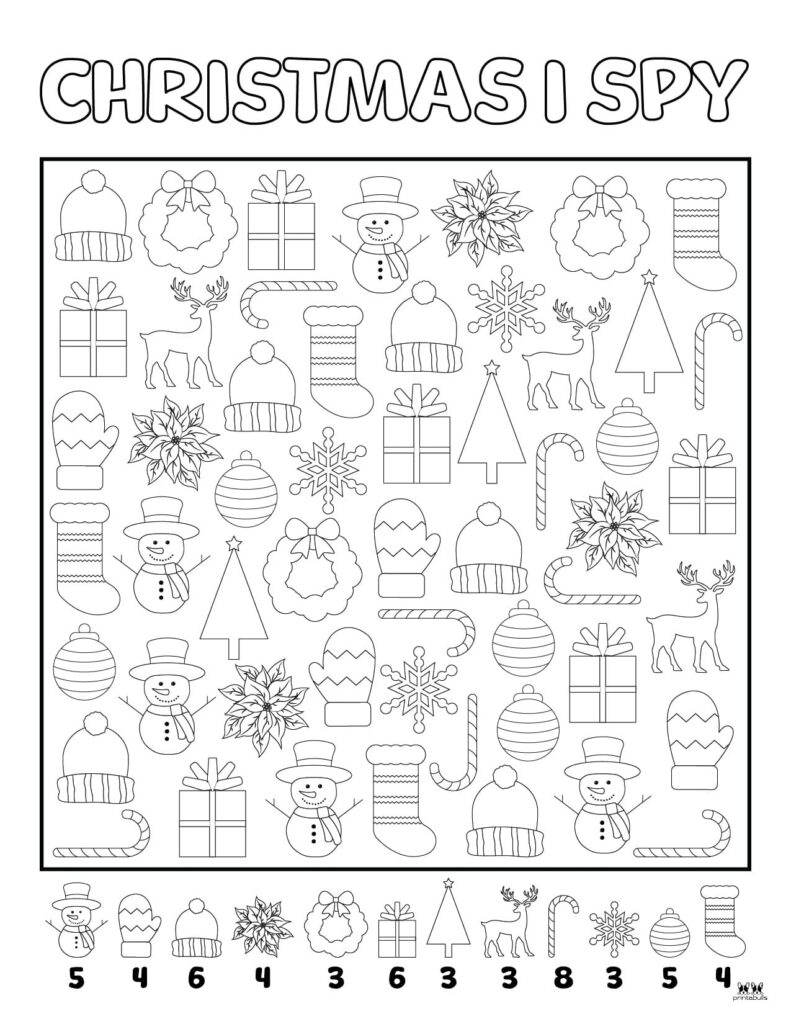 Christmas I Spy 8 FREE Printables Printabulls