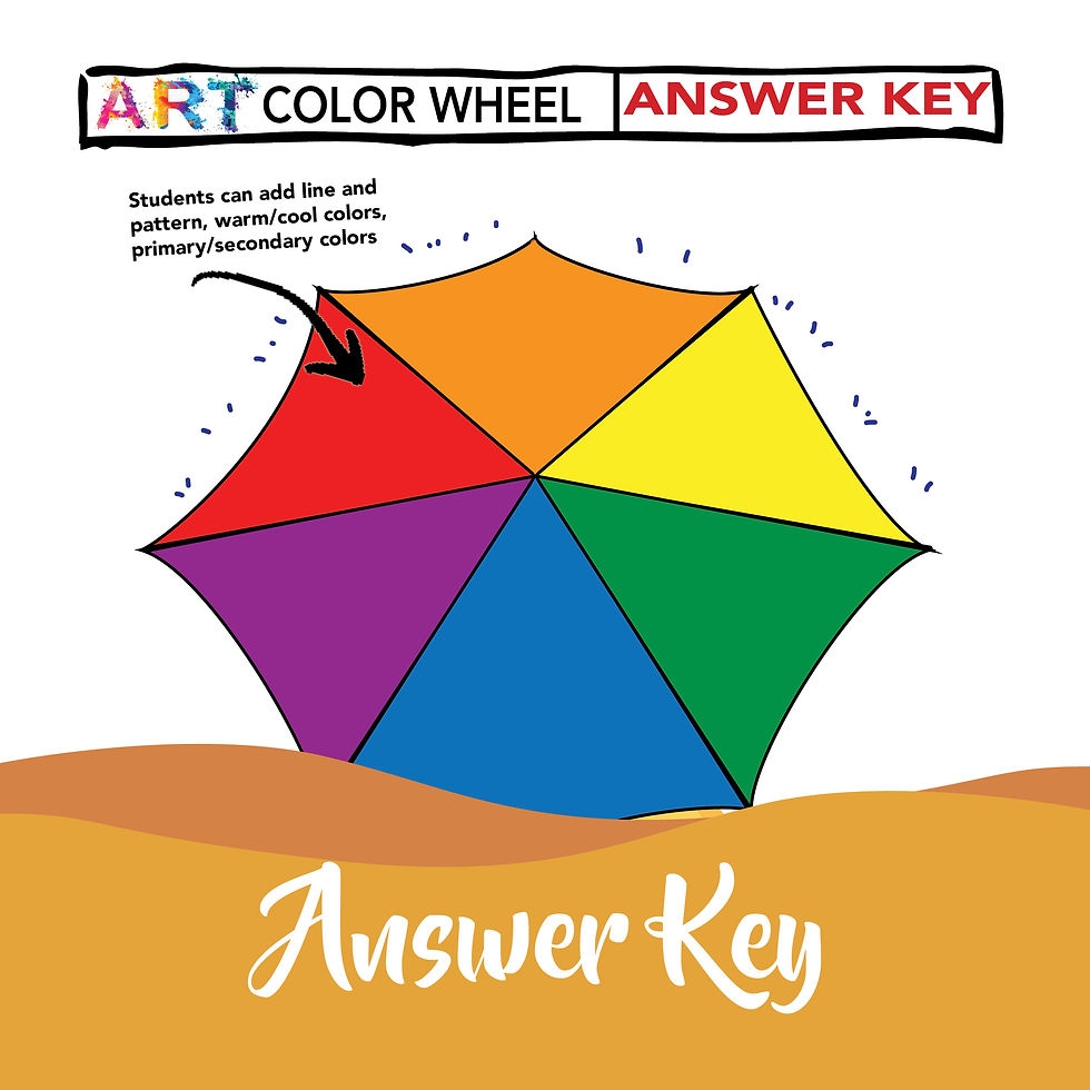 Creative Umbrella COLOR WHEEL Theory Worksheet Coloring Template Collaborative HopeCreek