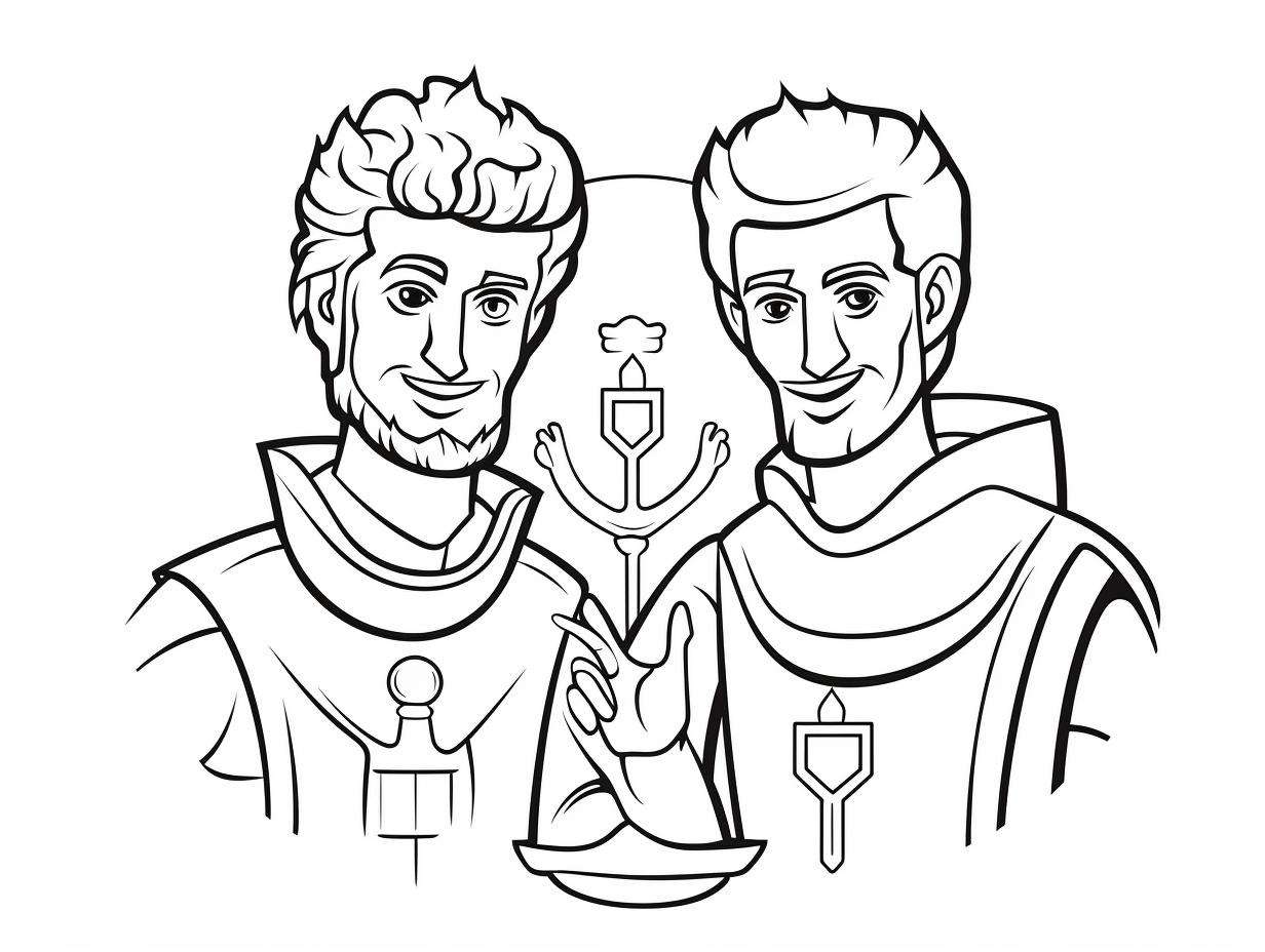 Free Printable David And Jonathan Coloring Page