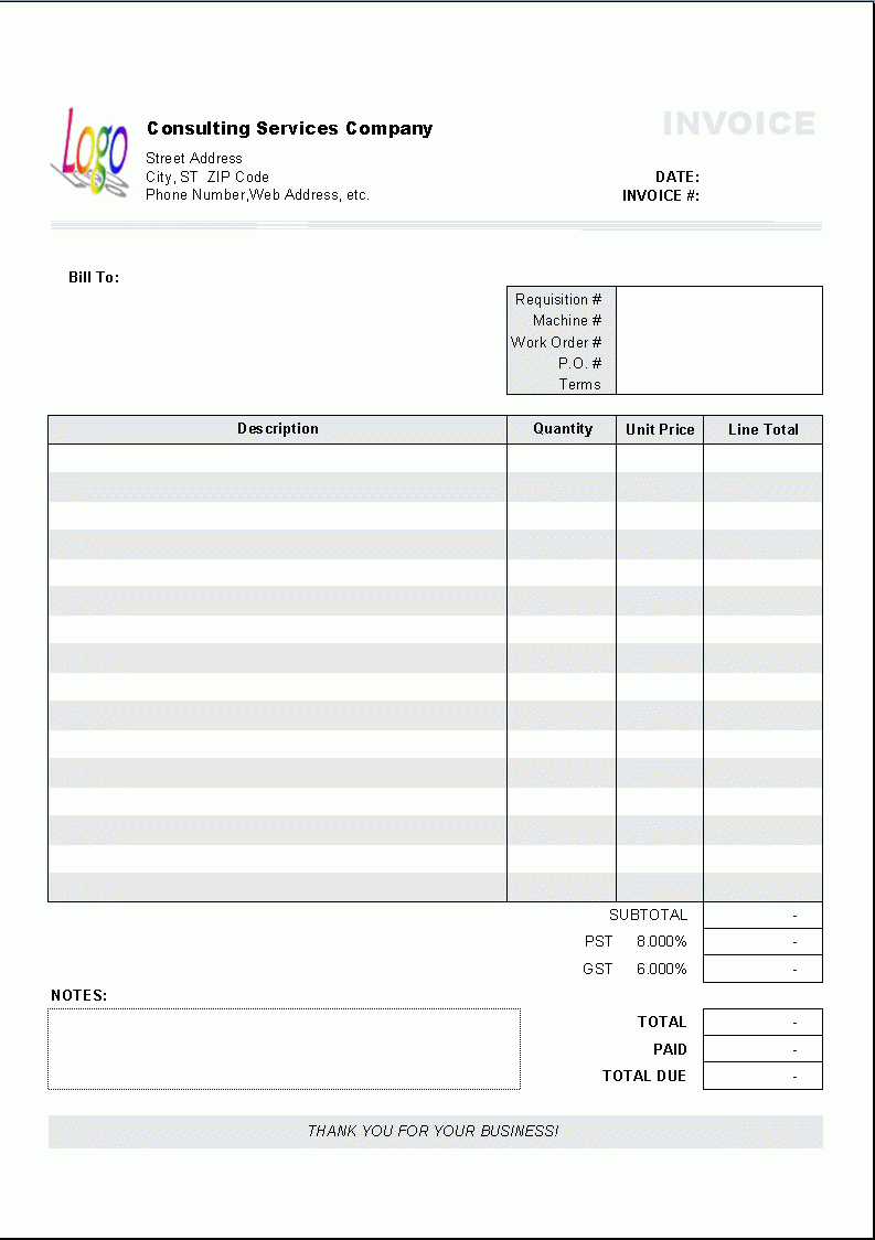Free Printable Invoice Copy Anax