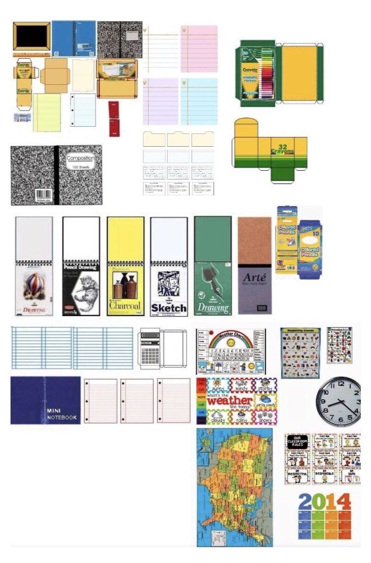 Barbie Doll Printables For School