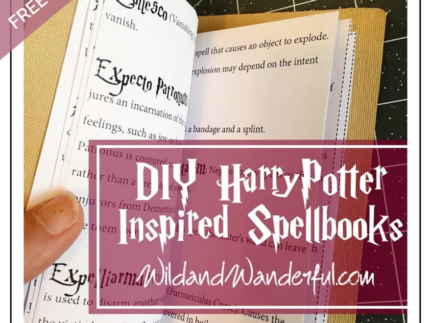 DIY Harry Potter Spellbook Printable Wild Wanderful