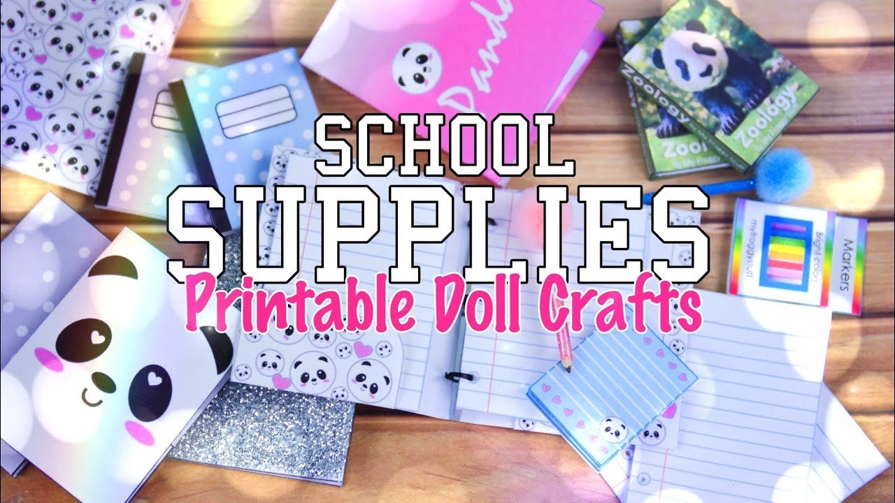 DIY How To Make Doll School Supplies EASY Working Note Books Paper Pencils More YouTube