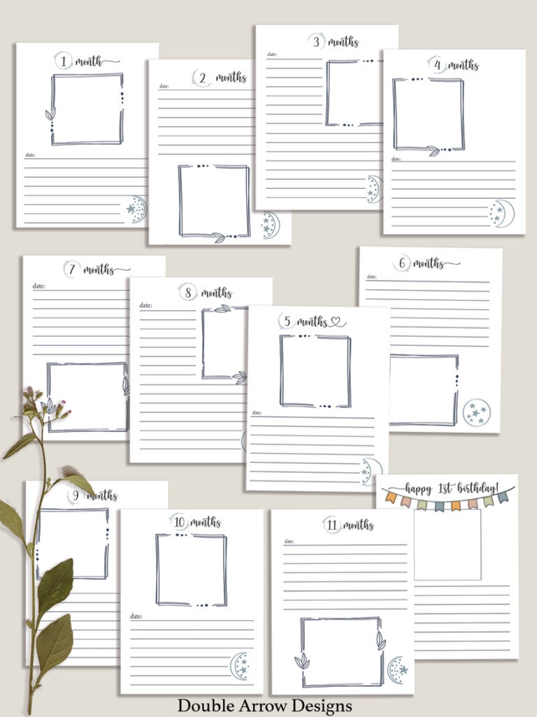 DIY Printable Baby Book Pages Perfect Gift For A Mom To Be Double Arrow Designs