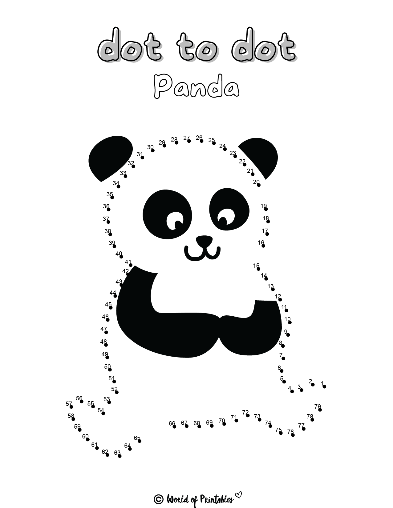 Easy Dot To Dot Printable