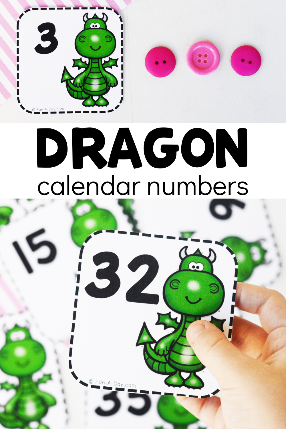 Dragon Calendar Numbers Free Printable Fun A Day 
