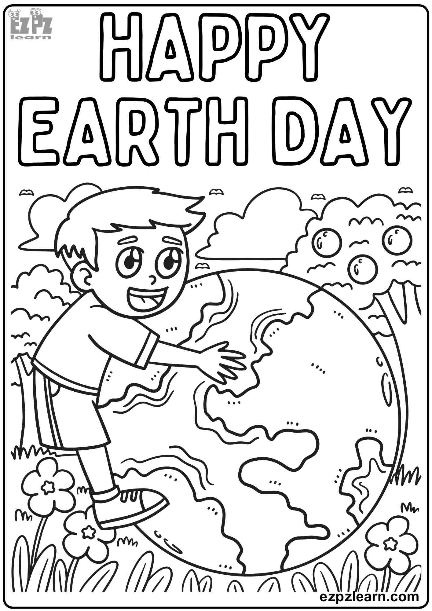 Earth Day Save The Earth Coloring Activity For Kids Free Printable PDF Ezpzlearn