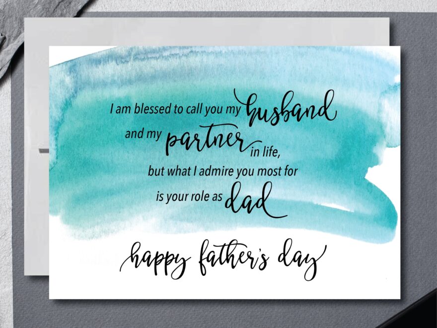 Father s Day Card For Husband Father s Day Card From Wife Printable Father s Day Card Happy Father s Day Card Instant Download Etsy