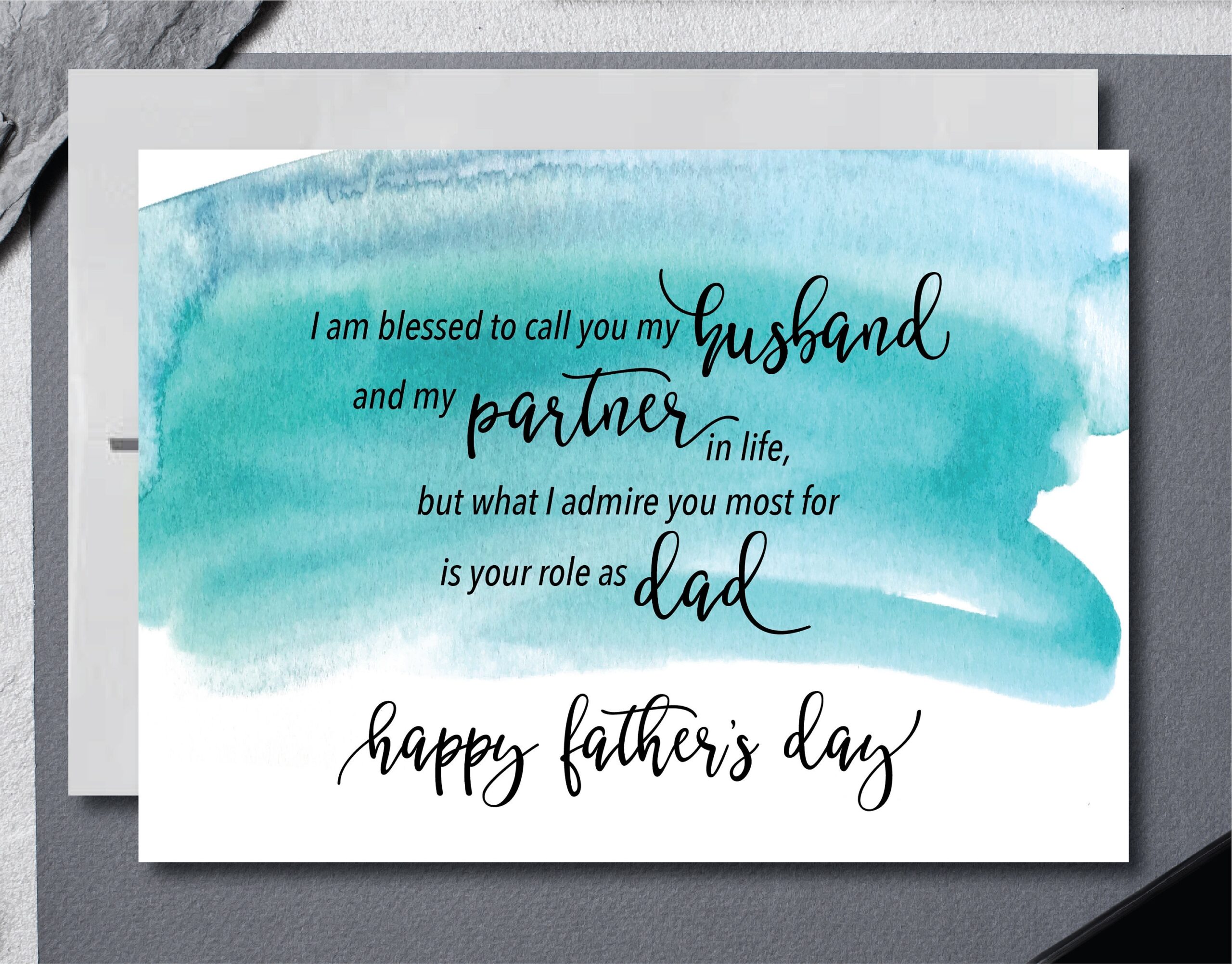 Father s Day Card For Husband Father s Day Card From Wife Printable Father s Day Card Happy Father s Day Card Instant Download Etsy