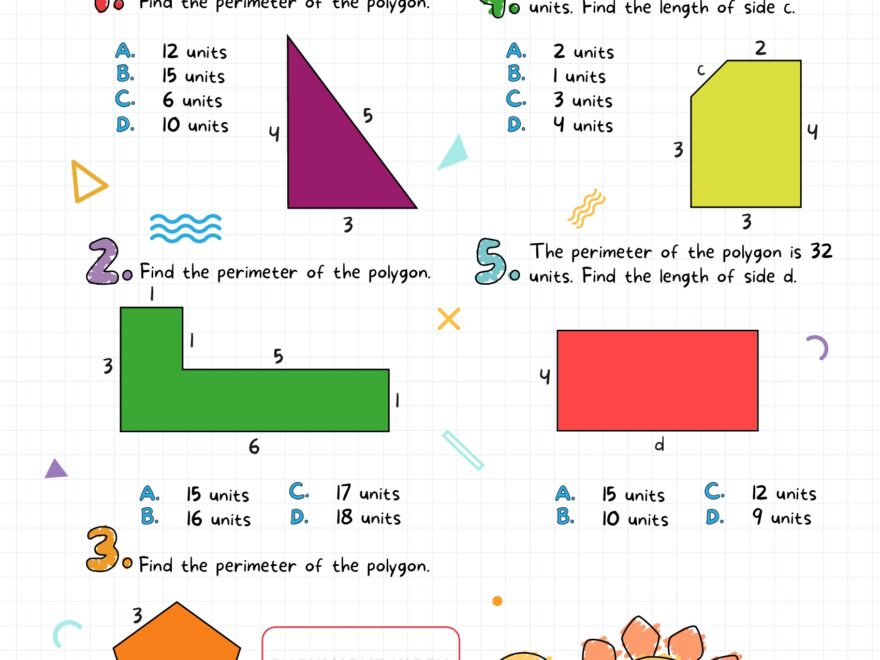 Finding Perimeter Area Worksheets Grade 3 ArgoPrep