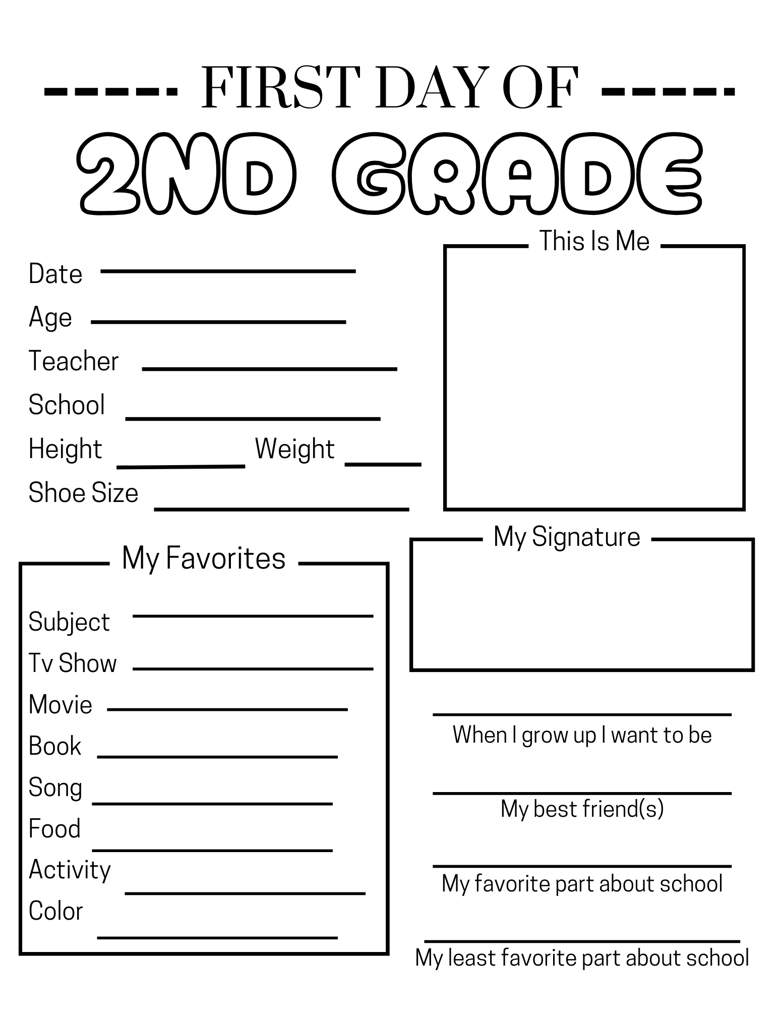 First Day Of School Worksheets Classful