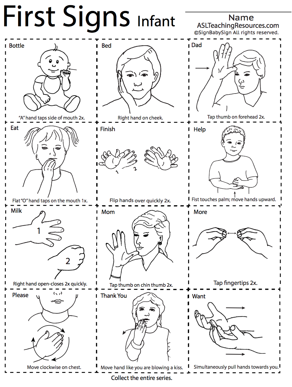 First Signs Flash Cards Teaching Your Baby To Sign Has Many Benefits On Our Site We Have A Few T Baby Sign Language Sign Language Phrases Sign Language Words
