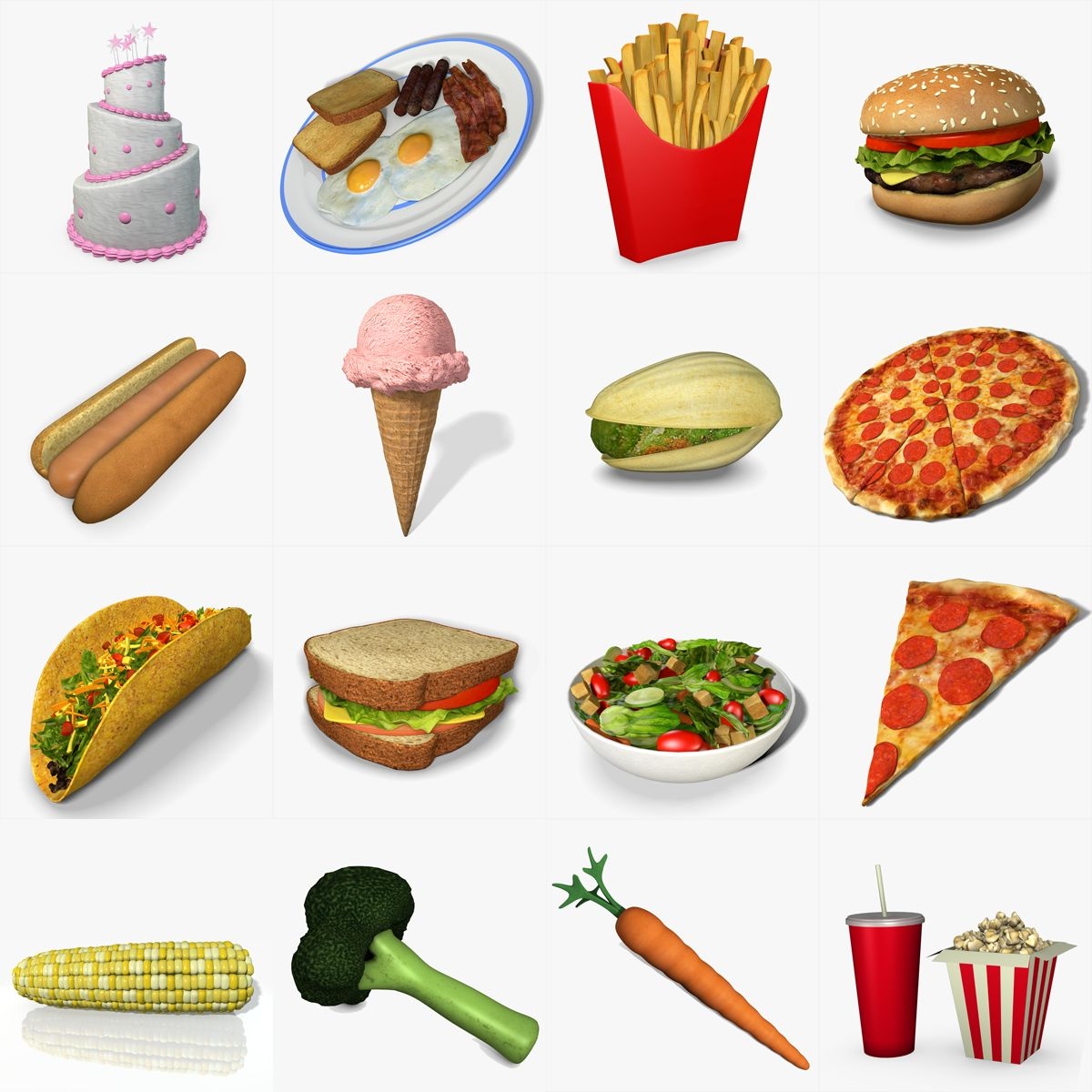 Food Collection 3D Model 79 3ds blend dae obj max fbx Free3D