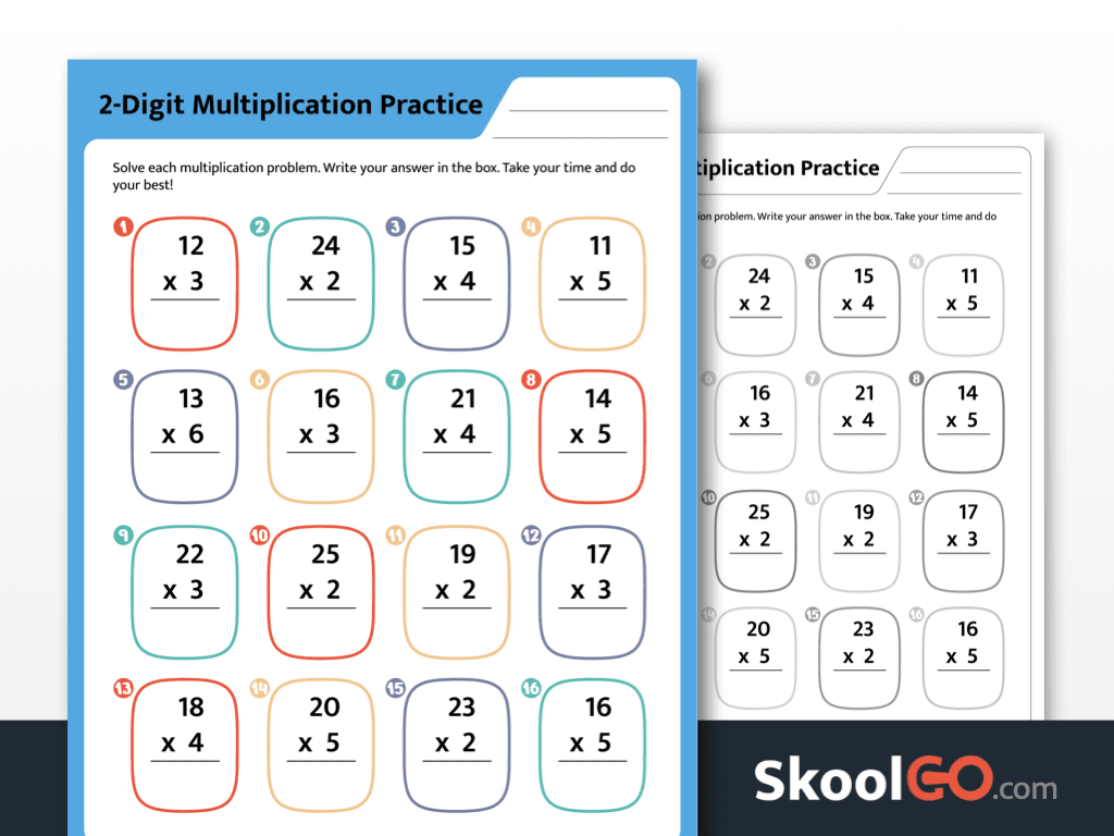 Multiplication Printable Worksheet For 2Nd Grade