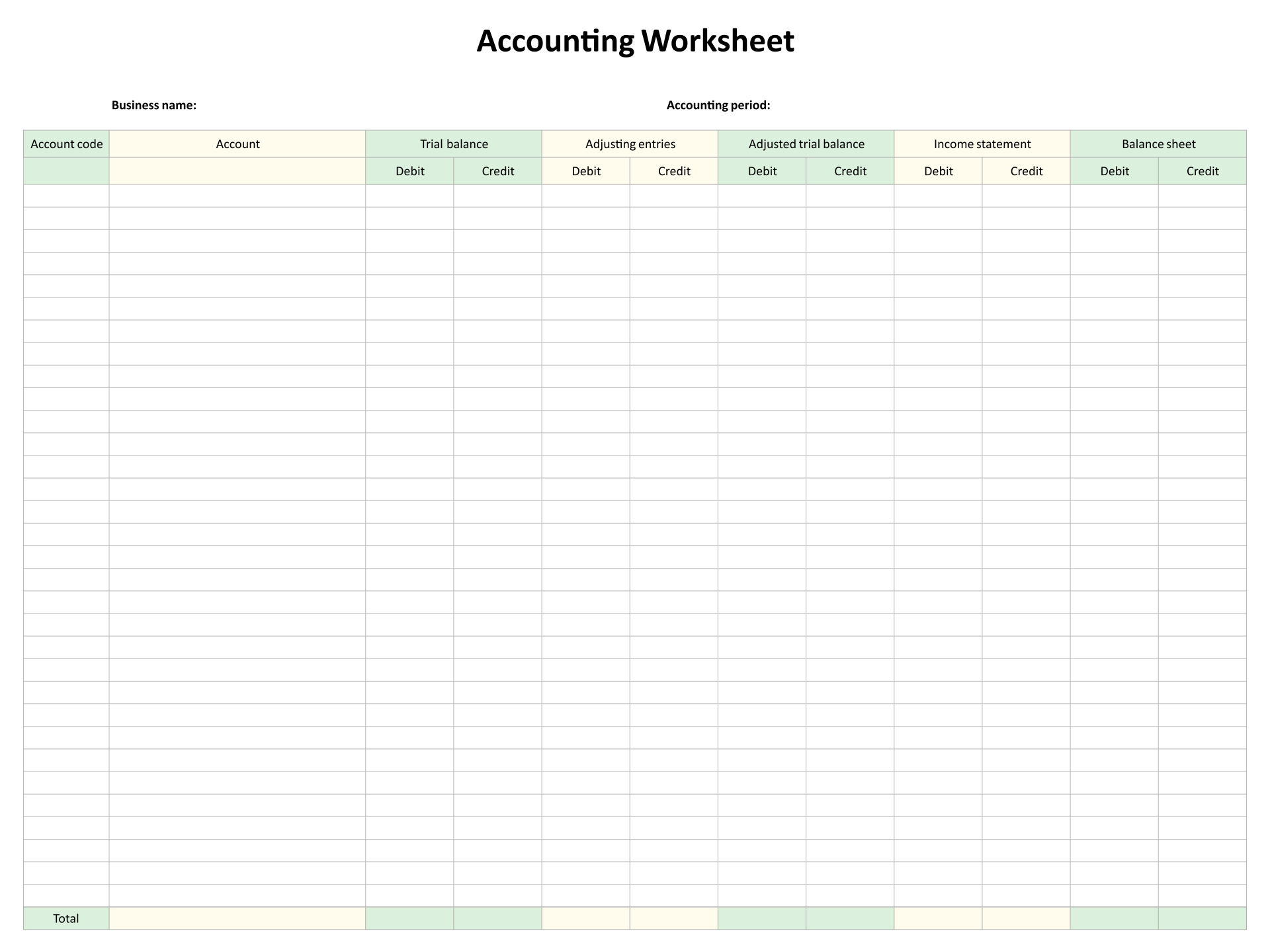 FREE 28 Printable Accounting Forms In PDF MS Word Worksheets Library