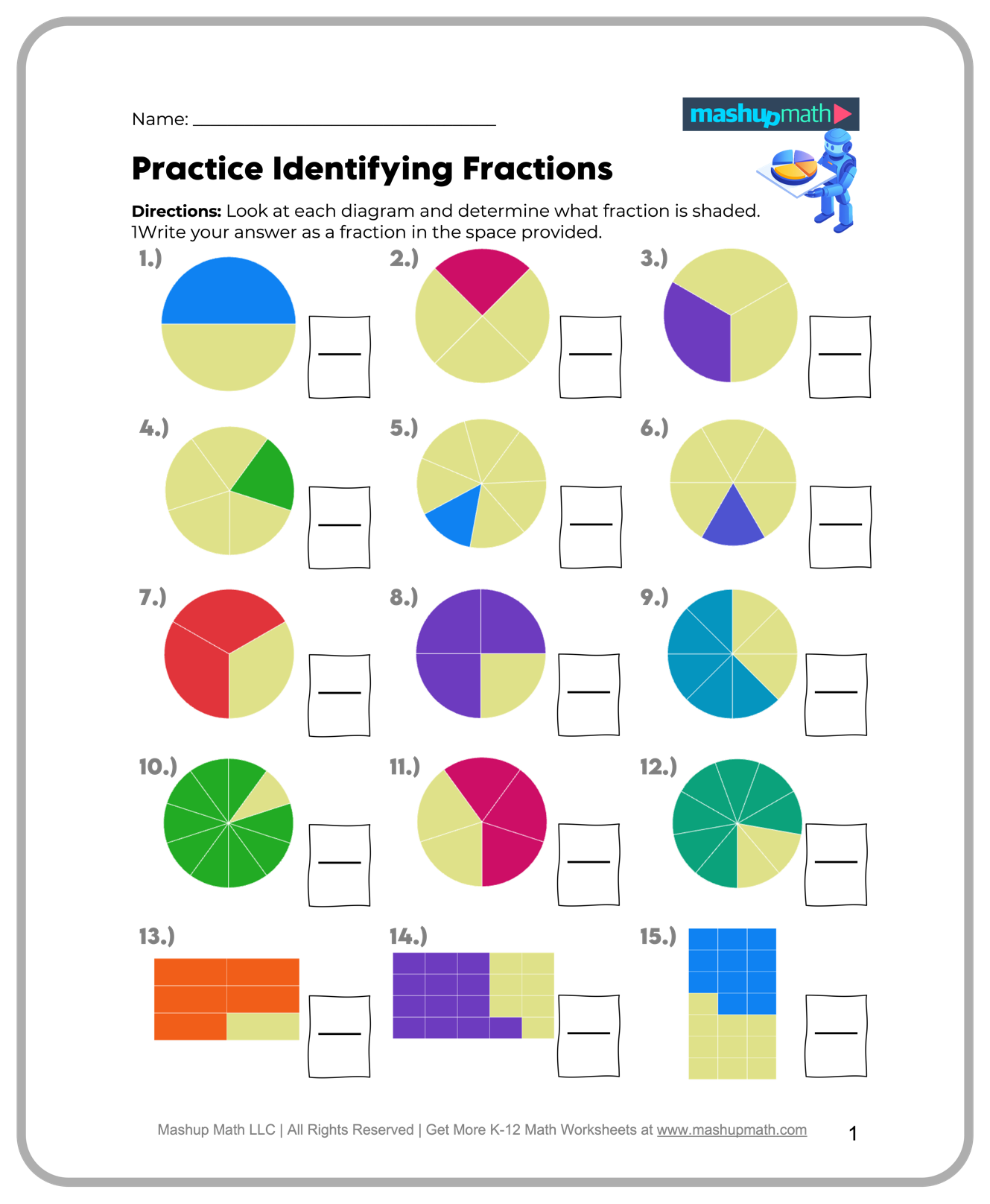 Free 3rd Grade Math Worksheets Printable W Answers Mashup Math