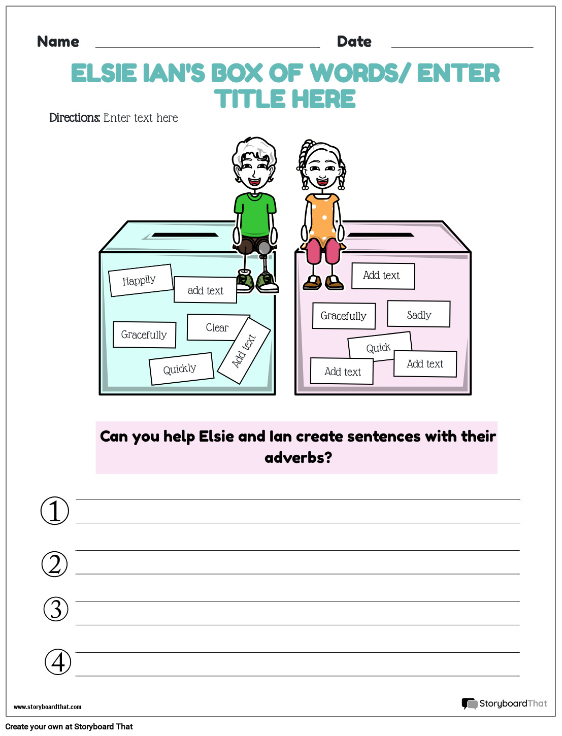 Free Adjectives And Adverbs Worksheets Printable Templates
