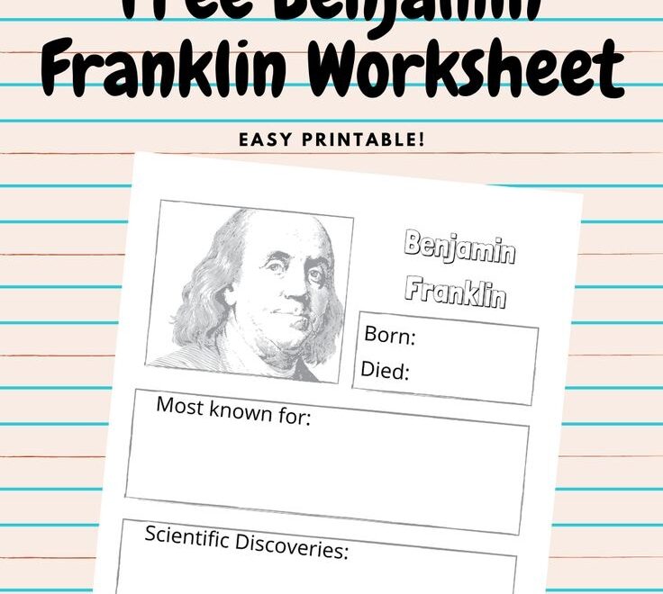 FREE Benjamin Franklin Worksheet Printable