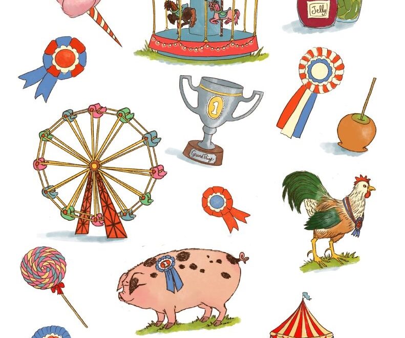 FREE Country Fair Printable Sticker Or Coloring Page Cottage Chronicles