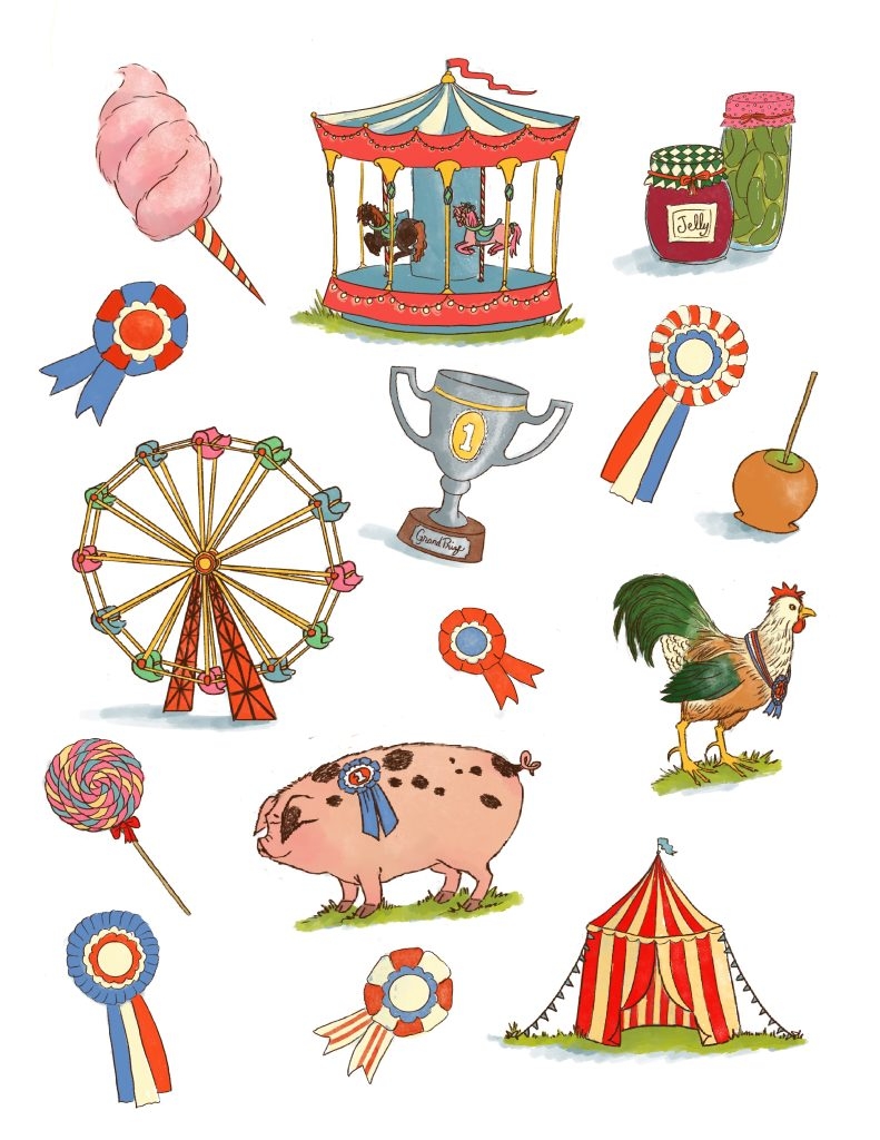 FREE Country Fair Printable Sticker Or Coloring Page Cottage Chronicles