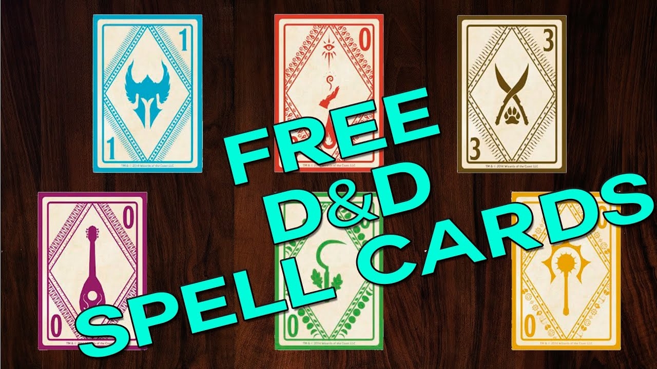 FREE D D Spellbook Cards 5th Edition All Classes And Archetypes Elemental Evil Spells YouTube
