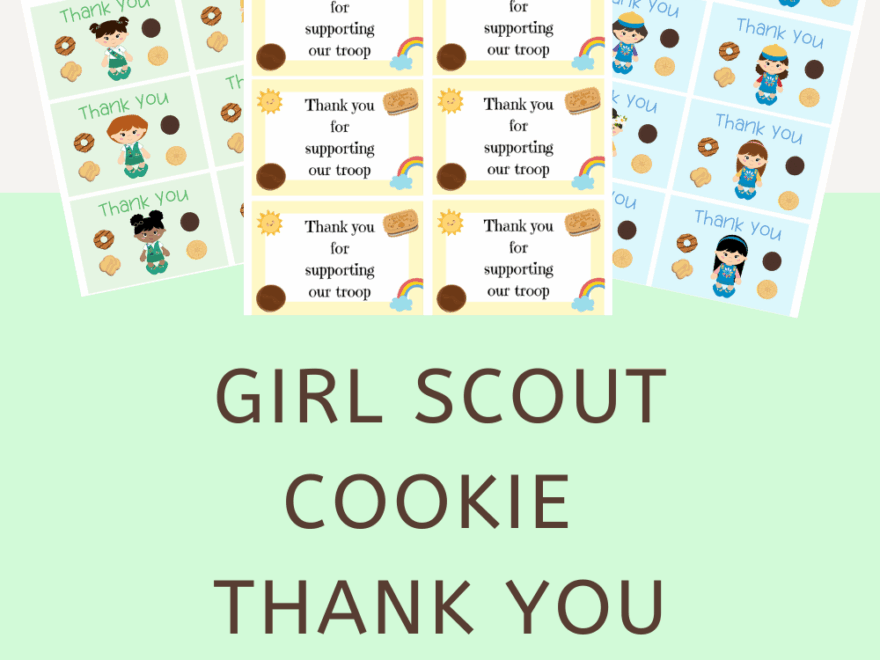 Free Girl Scout Cookie Thank You Printables Troop Leader