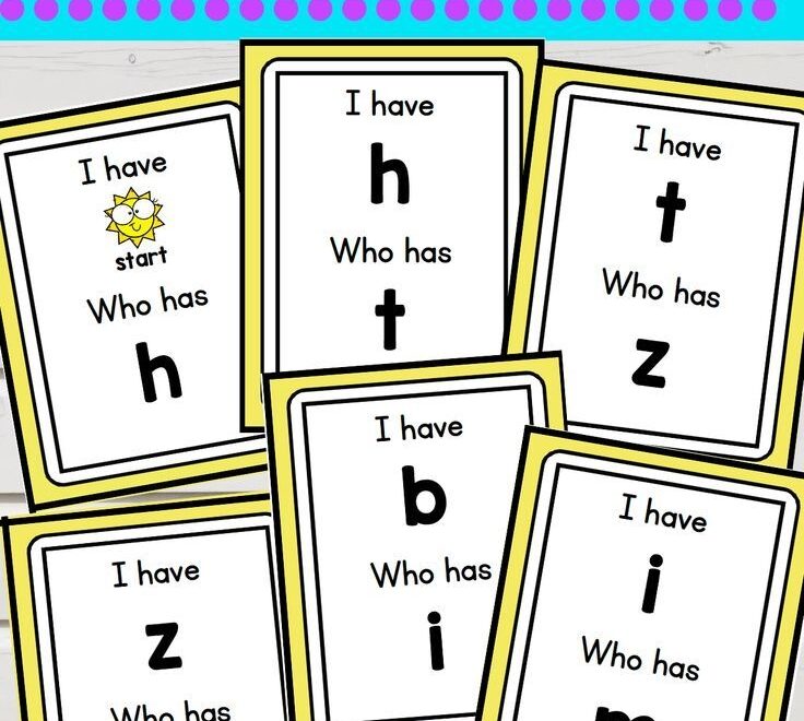Free I Have Who Has Alphabet Game For Kindergarten