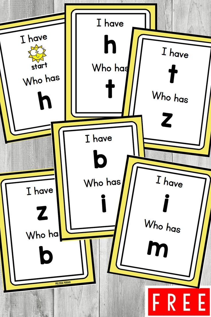Free I Have Who Has Alphabet