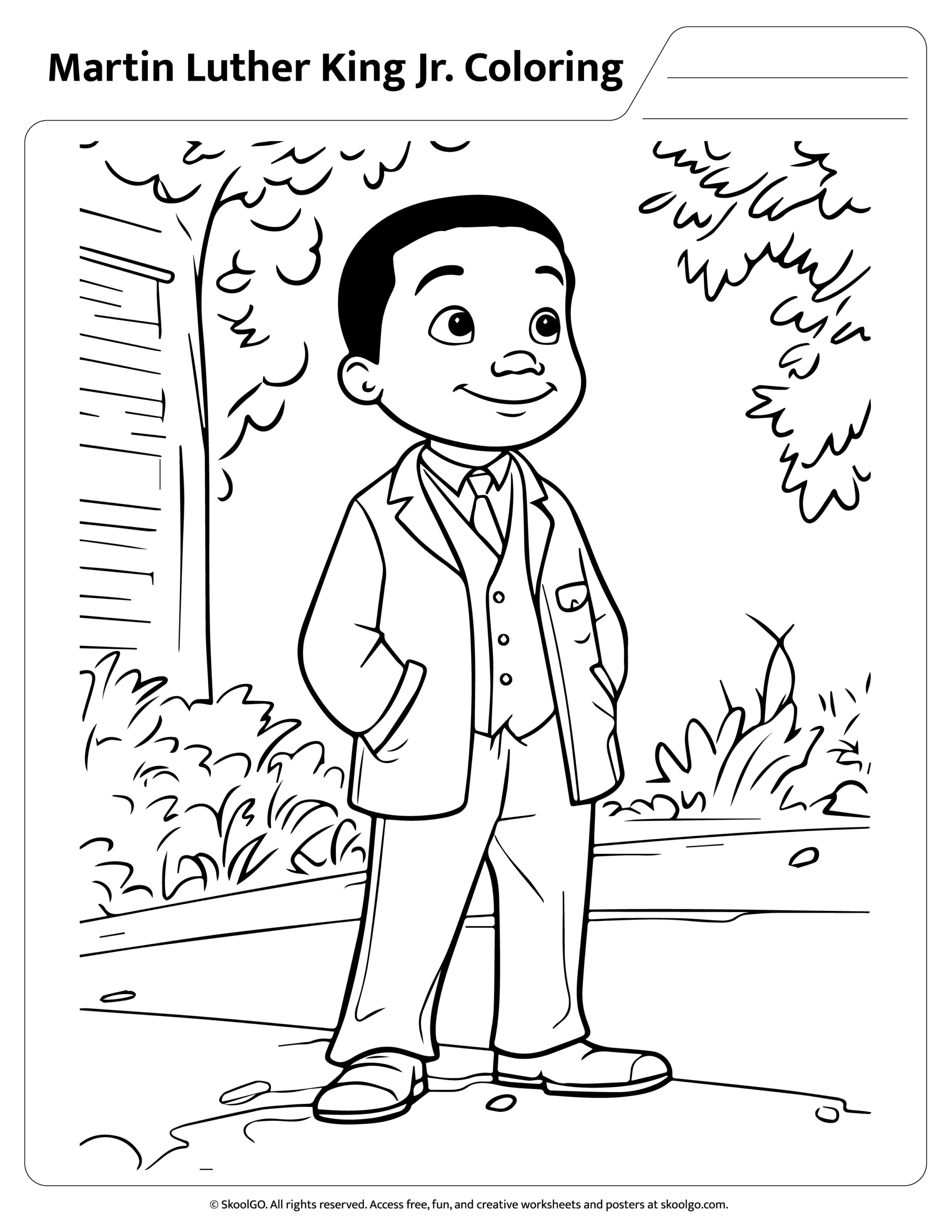 Free Printable Martin Luther King Coloring Pages