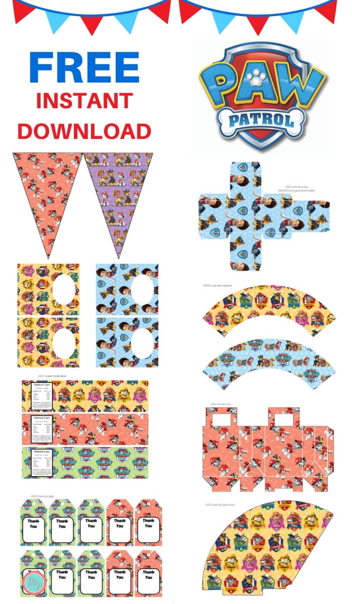 FREE Paw Patrol Party Package Magical Printable