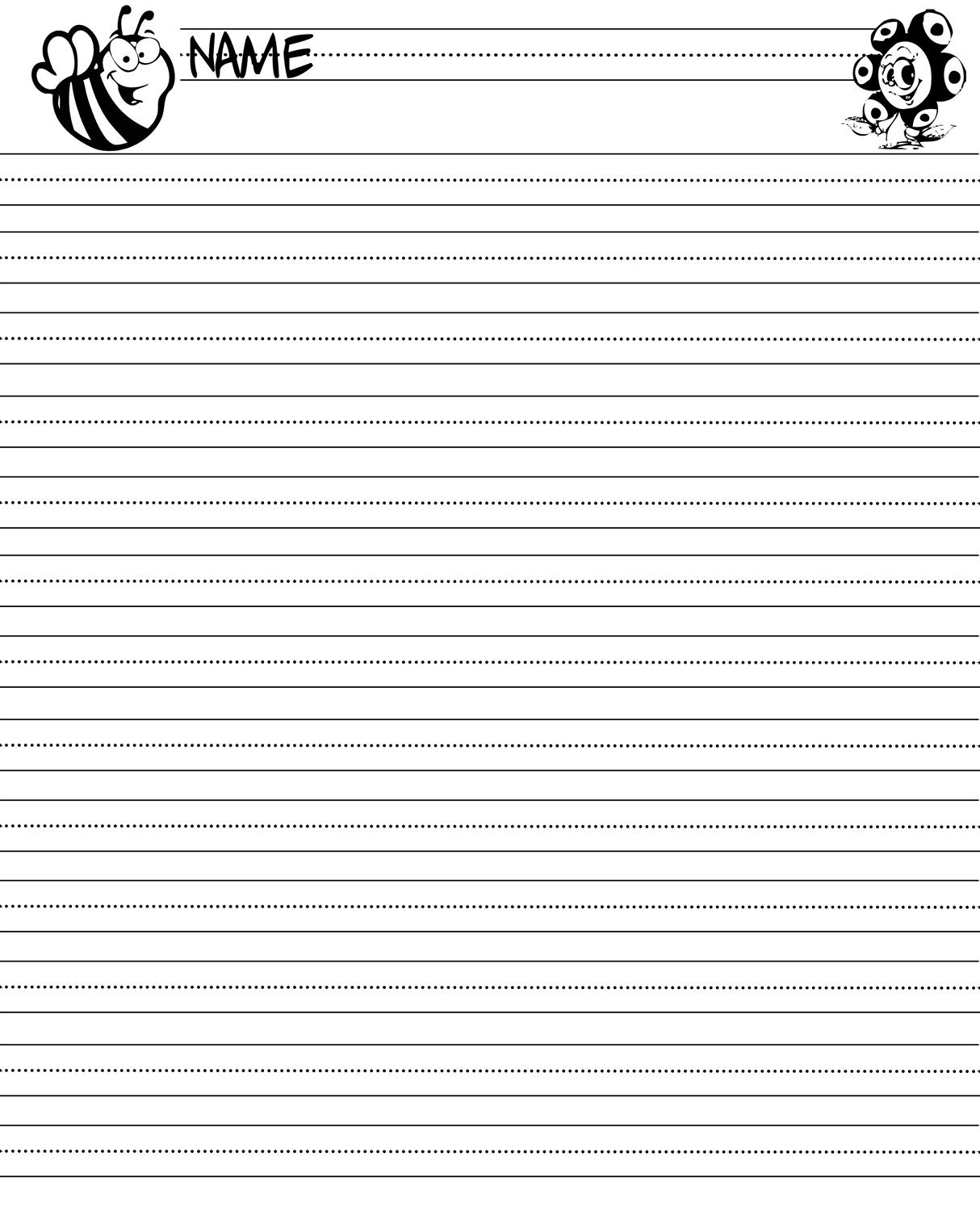Free Primary Lined Writing Paper With Drawing Art Box Free Worksheets Library