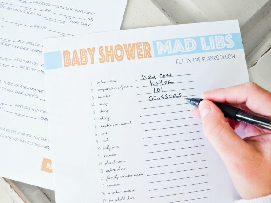 Free Printable Baby Shower Mad Libs Project Nursery